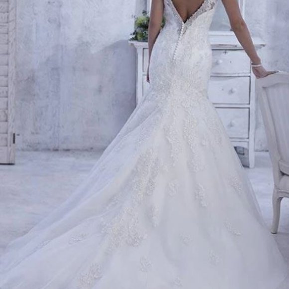 Wedding Dress Size 10 Ivory - Picture 3 of 5